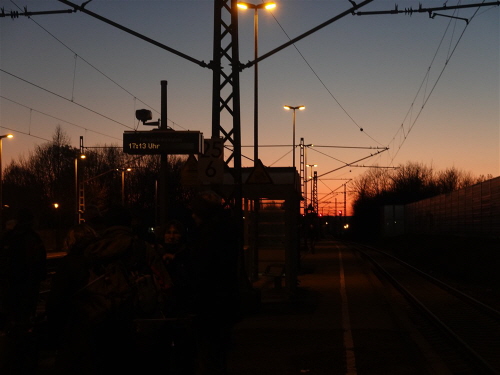 54 Sonnenuntergang am Bahnhof Staffelstein