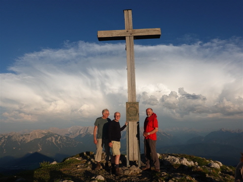 Gipfel mit Volker, Peter und Günther
